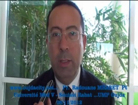 ump Oujda / Promouvoir la recherche scientifique au Maroc ...Pr.Radouane MRABET Président de l'université Mohammed V souissi rabat