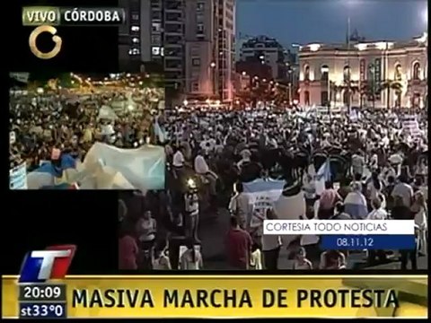 Argentinos realizaron fuerte protesta contra gobierno de Cristina Kirchner