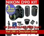 BEST BUY Nikon D90 12.3 MP Digital SLR Camera with 18-55mm f/3.5-5.6G AF-S DX VR Nikkor Zoom Lens   Nikon 70-300mm F/4-5.6 Telephoto Zoom Lens   Rokinon 500mm F/8 Lens with 2x Converter (=1000mm)   .42x Wide Angle Lens with Macro    1,  2,  4,  10 4 Piece