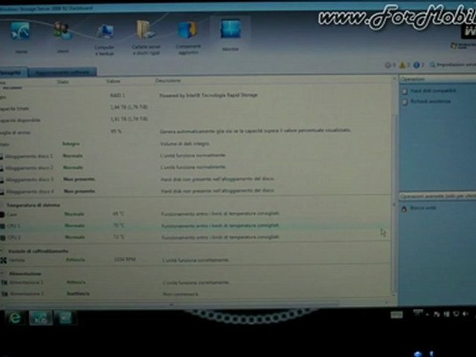 Western Digital Sentinel DX4000 4 TB - Panoramica sulla UI di gestione