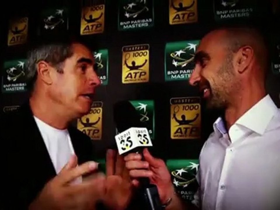 Jerome Alonzo rencontre Marc Maury LA voix du tournoi pour  "Place 2 be" spécial Master de Bercy