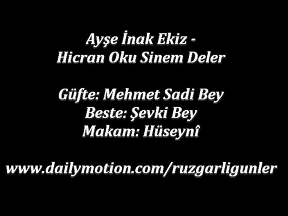 Ayşe İnak Ekiz-Hicran Oku Sinem Deler