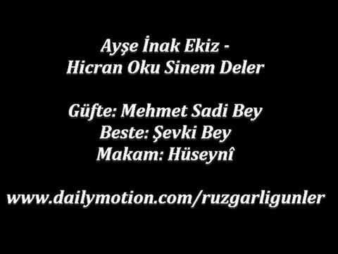Ayşe İnak Ekiz-Hicran Oku Sinem Deler