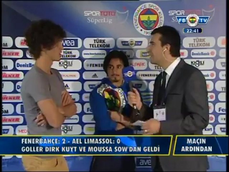 8 Kasım 2012 Fenerbahçe AEL Limassol Maçı Sonrası FBTV Recep Niyaz Röportajı