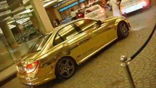 mercedes benz gold car