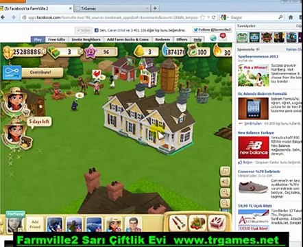 Farmville2 sari çiftlik evi hilesi