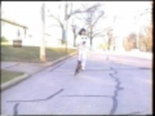 Dog hops on two legs