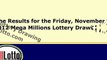 Mega Millions Lottery Drawing Results for November 9, 2012