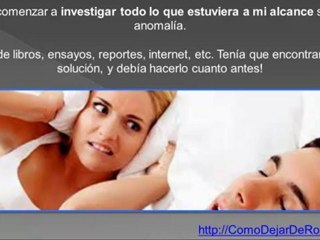 [Tratamiento para No Roncar] - Como Evitar Roncar