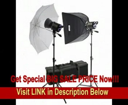 BEST PRICE Interfit INT428 Stellar X 300 Watt/Second 2 Head Kit with Umbrella and Softbox