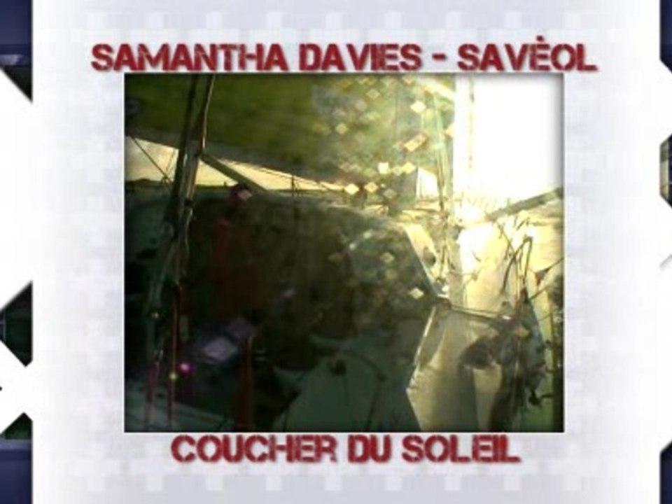 Vendée Globe 2012 : Coucher de Soleil avec Samantha Davies (Savéol)