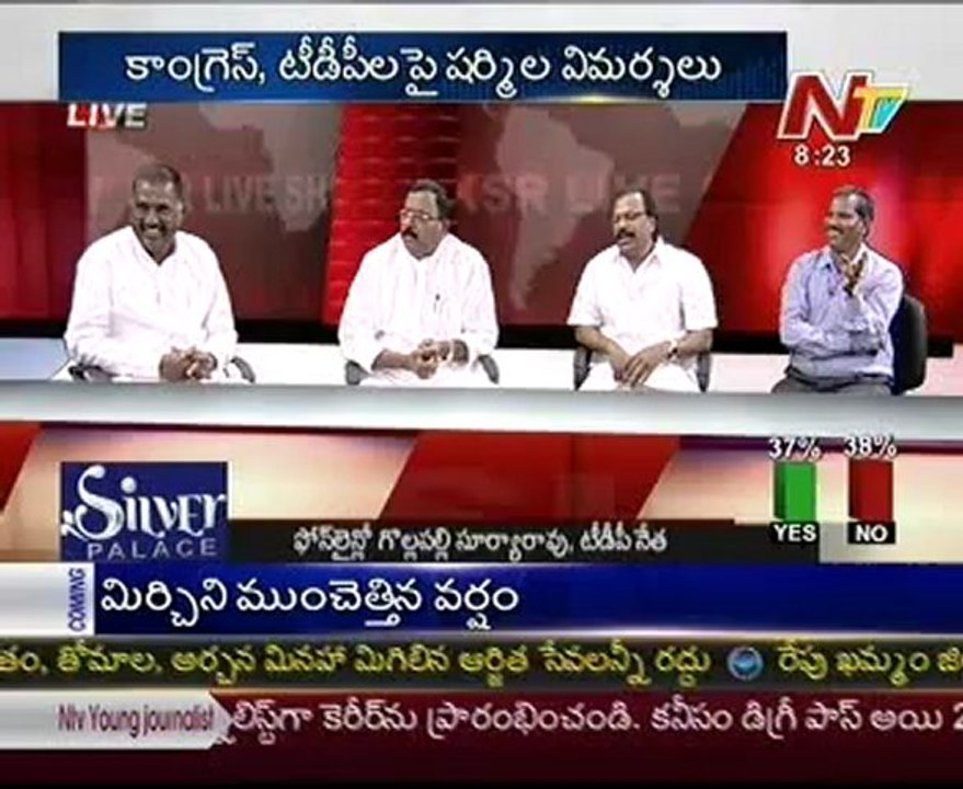 Live Show with KSR - TRS Hariswar Reddy-Cong Mallu Ravi-YSR Cong Jupudi-TDP Aravind Kumar-04