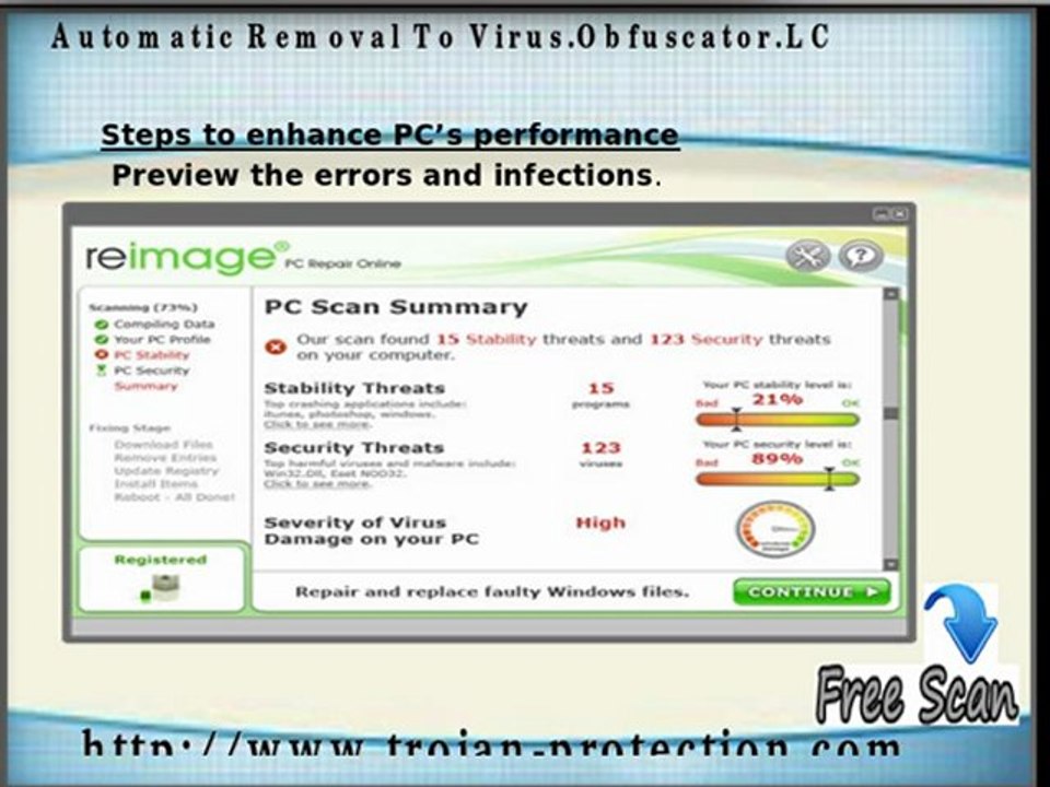 Delete Virus.Obfuscator.LC from PC