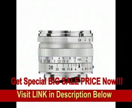 Zeiss Ikon 28mm f/2.8 T* ZM Biogon Lens, for Zeiss Ikon & Leica M Mount Rangefinder Cameras, Silver FOR SA.LE