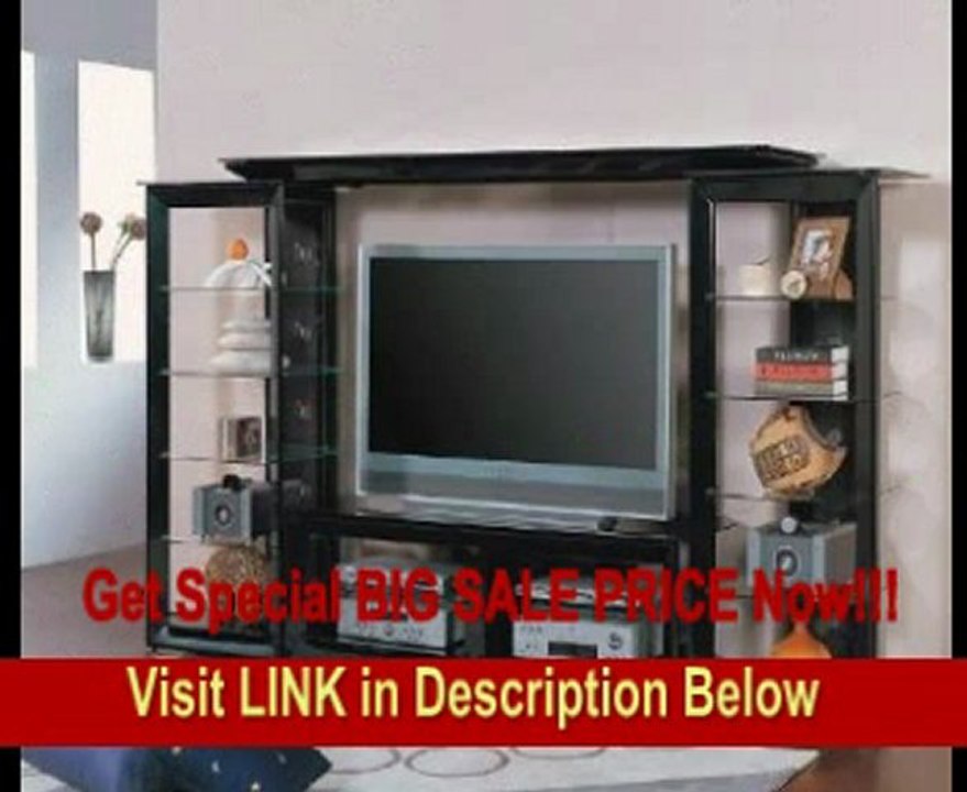 Pearl Black Metal & Glass Complete Media Entertainment Center REVIEW