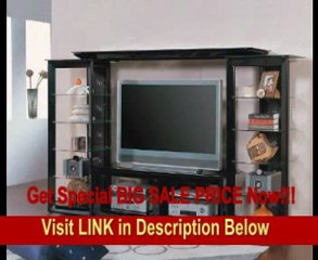 BEST BUY Pearl Black Metal & Glass Complete Media Entertainment Center