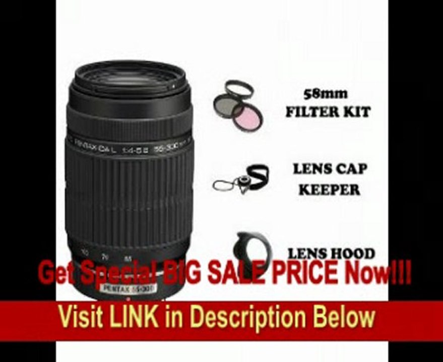BEST BUY Pentax SMCP-DAL 55-300mm f/4-5.8 ED Lens with SSE Deluxe 58mm Lens Accessory Package.