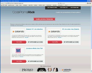 Utiliser le portail pour un code reduction zalando