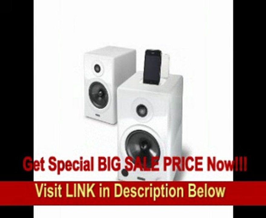 SPECIAL DISCOUNT Aktimate Mini White 2-way Active Speaker System with iPod Dock