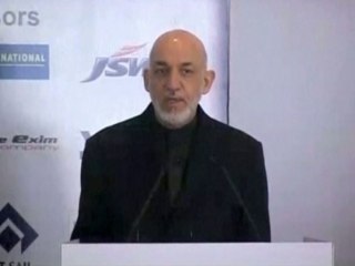 In India, Karzai says Afghanistan is open for business