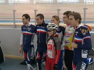 Cyclisme sur piste : le groupe endurance des Bleus à Roubaix