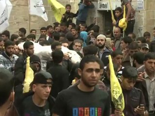 Violences à Gaza: cérémonie pour les Palestiniens décédés