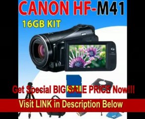 BEST PRICE Canon Vixia Hf M41 Hf-m41 Hfm41 Flash Memory Camcorder + 16gb Sdhc Memory + Camcorder Case + Aluminum Tripod + Hdmi Cable & More