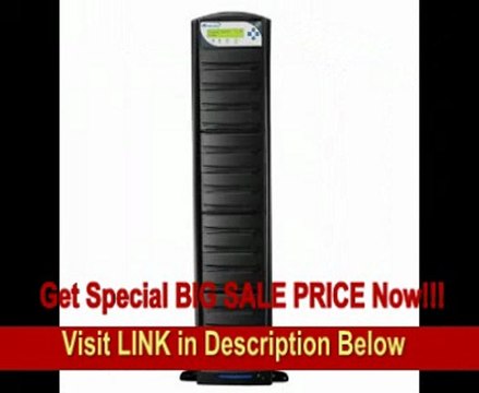 SharkCopier Shark-S15T-LS-24-BK LightScribe 1 to 15 Target 24x DVD CD Disc Duplicator Tower with 250GB Hard Drive - Black FOR SALE