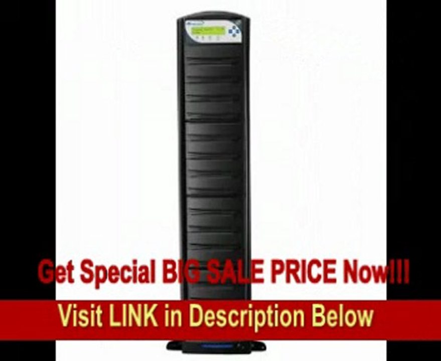 SPECIAL DISCOUNT SharkCopier Shark-S15T-LS-24-BK LightScribe 1 to 15 Target 24x DVD CD Disc Duplicator Tower with 250GB Hard Drive - Black