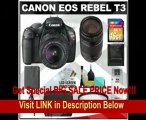 [BEST BUY] Canon EOS Rebel T3 12.2 MP Digital SLR Camera Body & EF-S 18-55mm IS II Lens with 75-300mm III Lens   16GB Card   Battery   Case   (2) Filters   Tripod   Cleaning & Accessory Kit