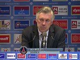 Conférence de presse Montpellier Hérault SC - Paris Saint-Germain : René GIRARD (MHSC) - Carlo ANCELOTTI (PSG) - saison 2012/2013