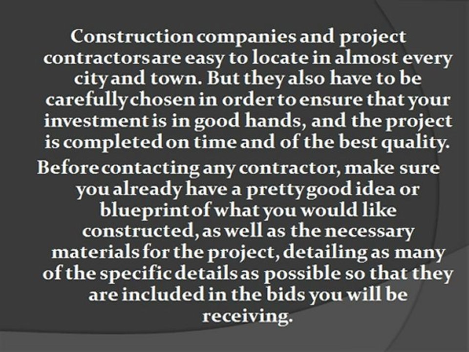 Work With The Right Contractor