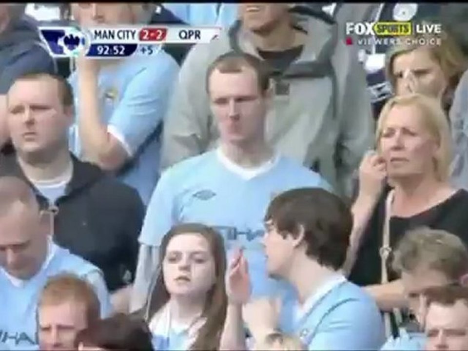 Man City vs QPR 3-2 All Goals and Joey Barton Red card