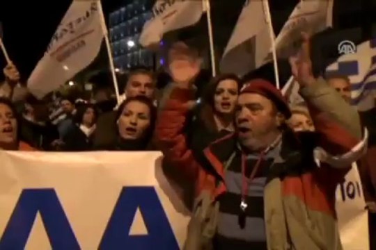Yunanistan'da bütçe protestosu