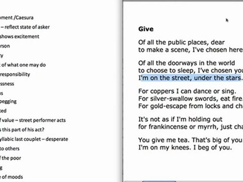 GCSE English Literature: Give - Analysis Using SMILE (AQA Poetry)
