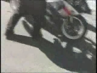 Wheel de Moto Tourné mal