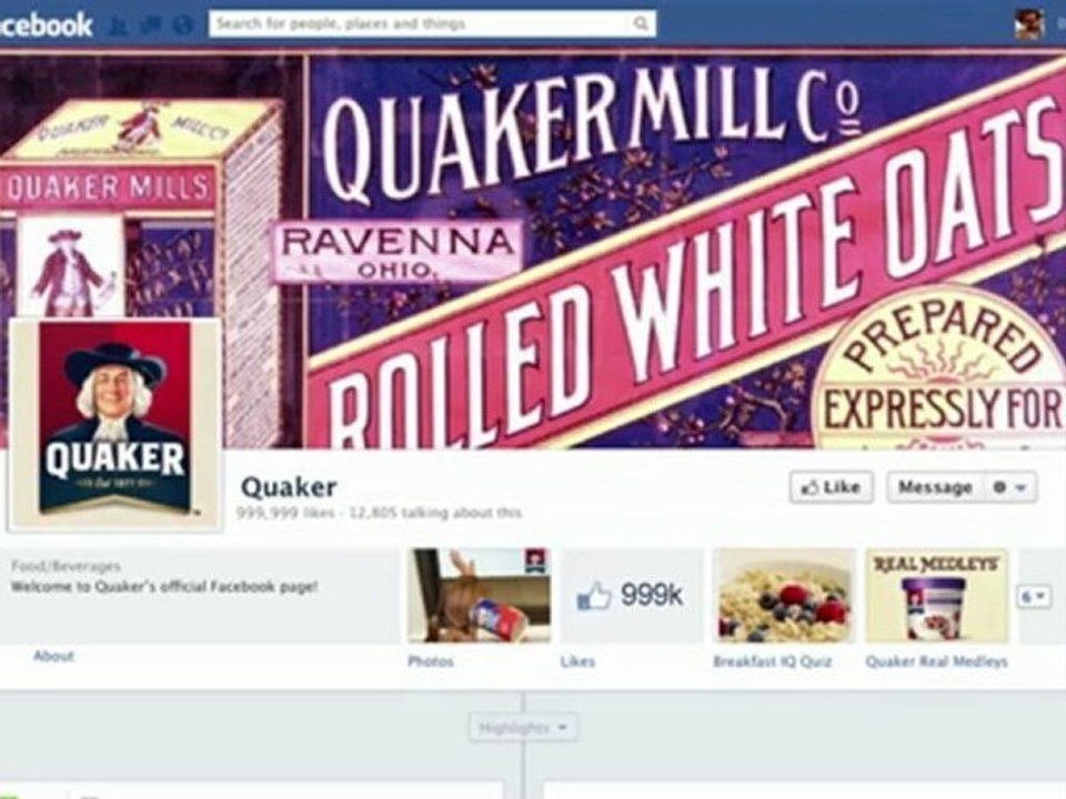 Quaker Thanks 1 Million Fans