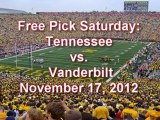 Tennessee at Vanderbilt, November 17, 2012, FREE PICK