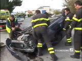 Matera, incidente stradale in via La Martella