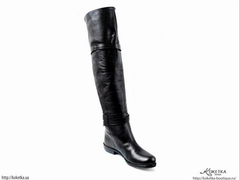 Зимние сапоги-ботфорты Lorelei на низком каблуке