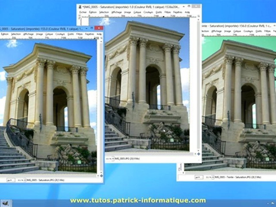 Extrait - Gimp 2 8 - Modifier la teinte et la saturation