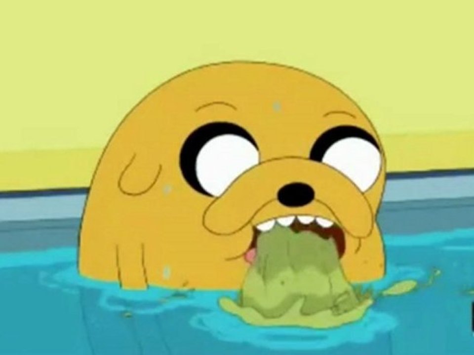 Adventure Time Jake Vomits