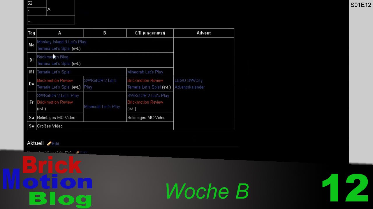 Brickmotion Blog 12: Woche B