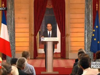 Conférence de presse de François Hollande : questions sur Aurore Martin