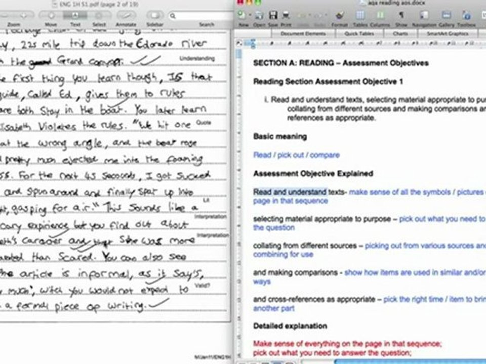 GCSE English Language: A* Exemplar Model Answer - Question 1 (AQA Exam Revision)
