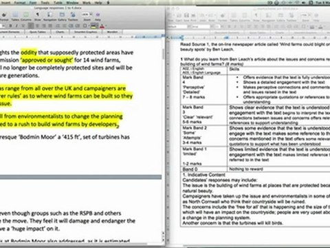GCSE English Language: Examiner's Comments - Question 1 - Unit 1 (AQA English Revision)