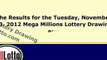 Mega Millions Lottery Drawing Results for November 13, 2012