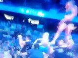 NBA Cheerleader Takes Scary Halftime Fall