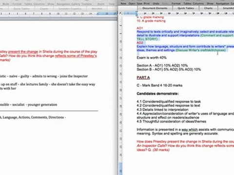 GCSE English Literature: AQA Modern Texts - Grade C Response (Section A)