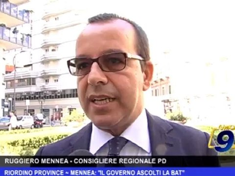 Riordino Province | Mennea Il governo ascolti la BAT